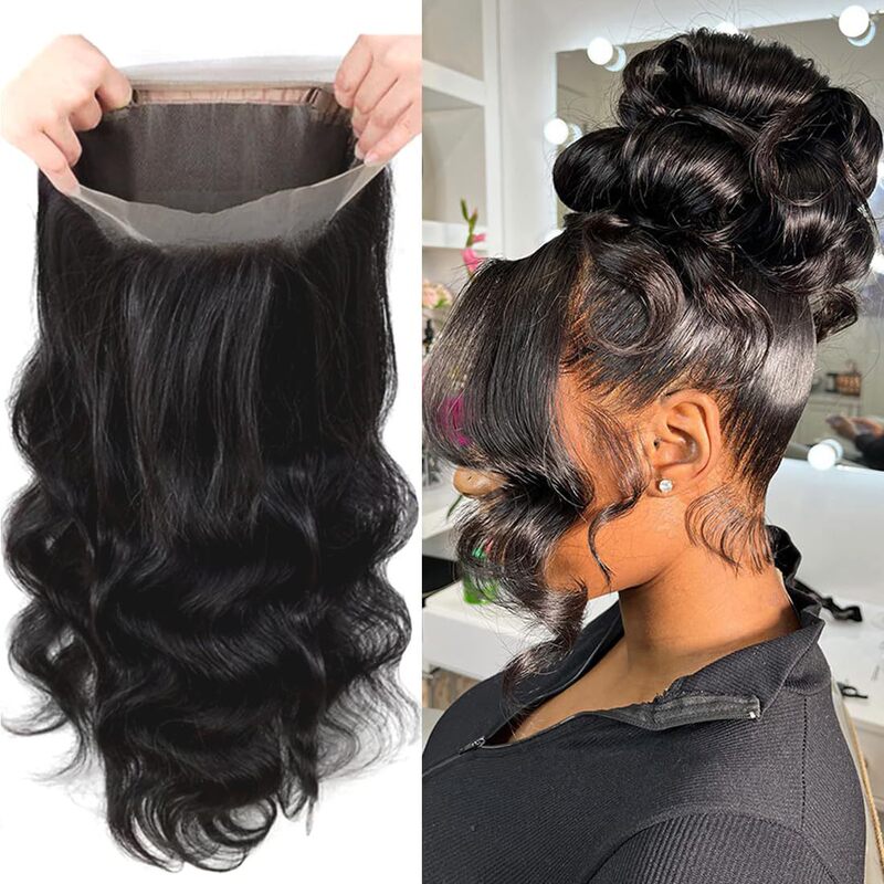 360 Full Lace Human Hair Wig 360 Lace Front Wig Factory Direct Supply in Stock for European and American Cross-Border Markets