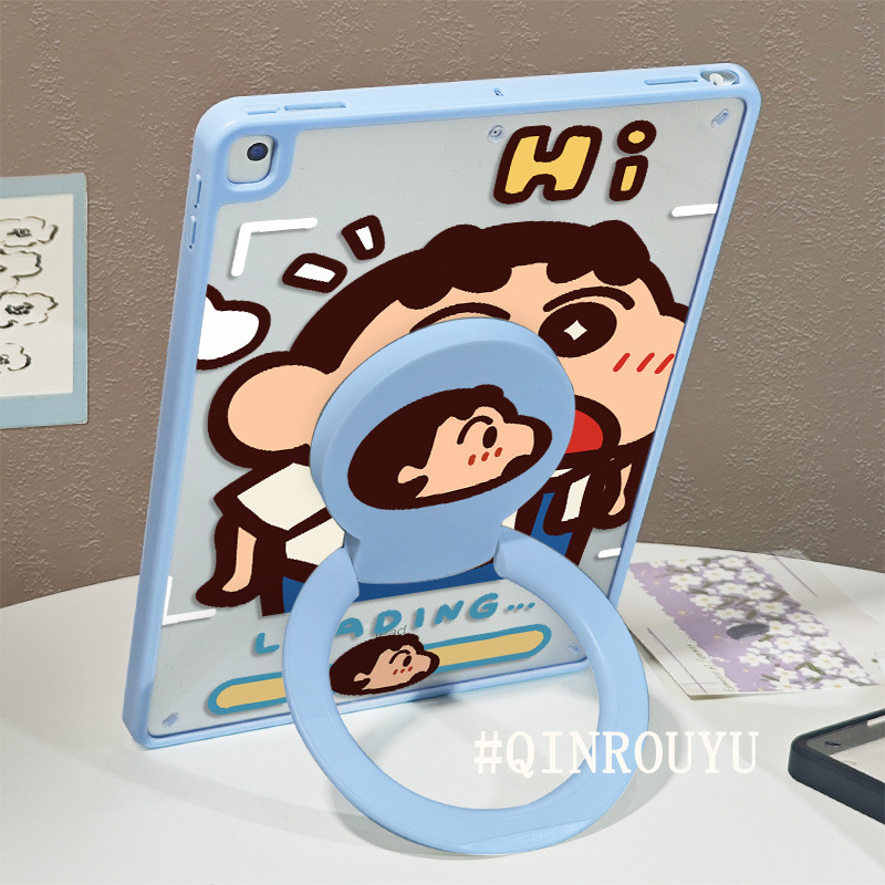 Ipadair6 Protective Case Crayon Shin-Chan Pro11 Cartoon Bear Air54 Acrylic Anti-Bend 9/10 Generation