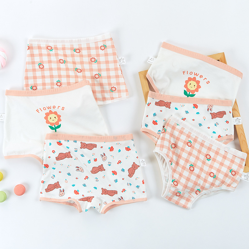 Clearance Girls' Underwear Triangle and Boxer Styles Korean Version Baby Shorts for Toddlers and Young Children, Non-Pinching Pp Infant and Toddler Shorts