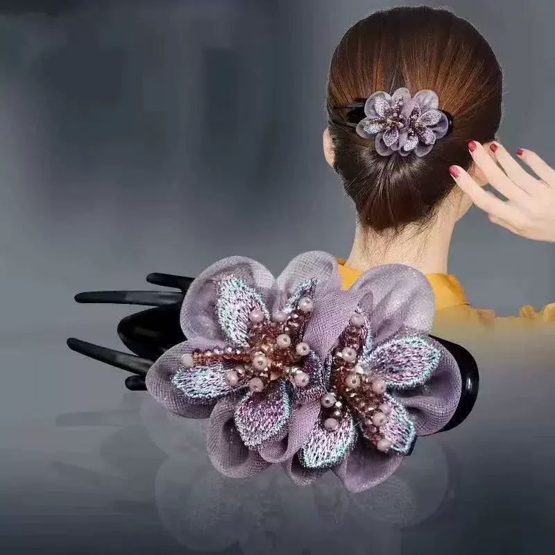 Аксессуар для волос, зажим для волос Hairgrip, заколки, краб-зажим, цветочная отделка