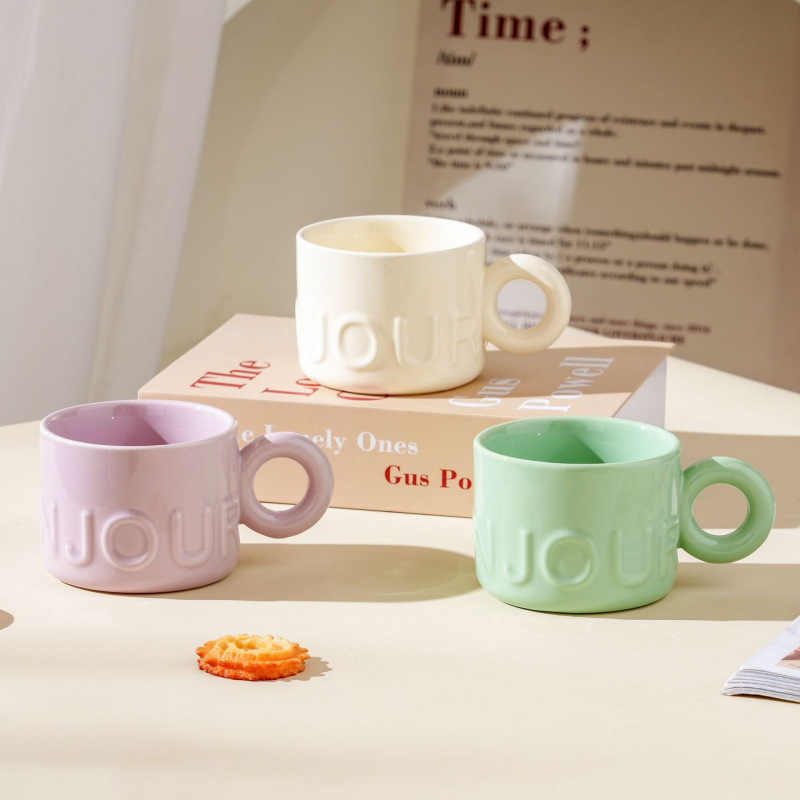 Tazas de café retro en línea, copas de copas de agua directa, regalos caseros, tazas de cerámica galvanizadas creativas, tazas de marca
