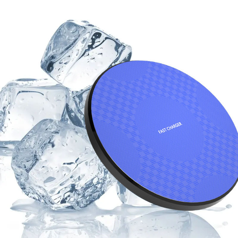 Disco de carga de carga rápida ultrafino de 15w adecuado para carga de teléfonos móviles de Apple, computadora de escritorio, luz nocturna, cargador inalámbrico de baja temperatura