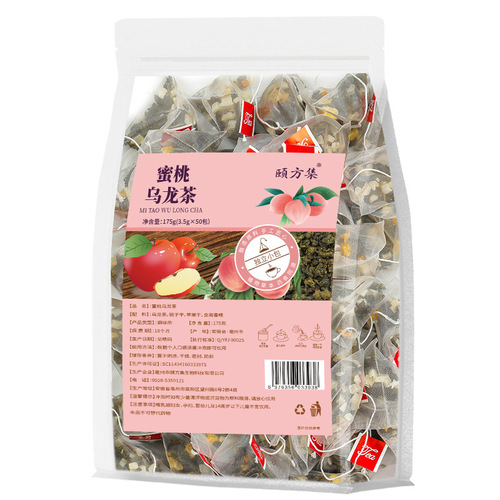 Peach Oolong Tea Triangle Tea Bags 175g/Bag, Assorted Flower Tea Fruit Tea Bagged Tea Original Manufacturer Wholesale