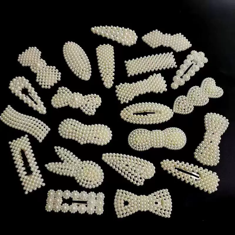 新款网红珍珠发夹批发简约边夹bb夹气质头饰发卡小礼品饰品