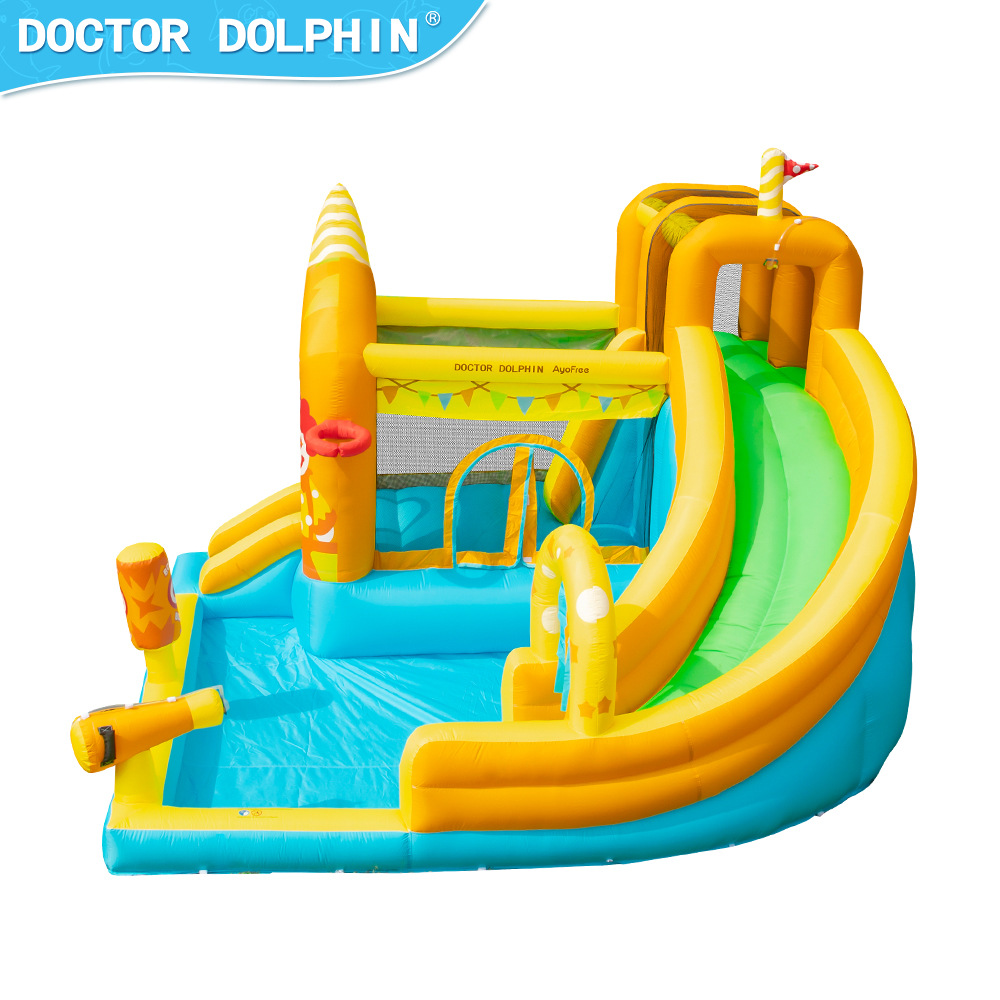 Doctor Pig| Castillo infláble para niños pequeños castillo interior infláble slide trampolín para niños castillo de rociador