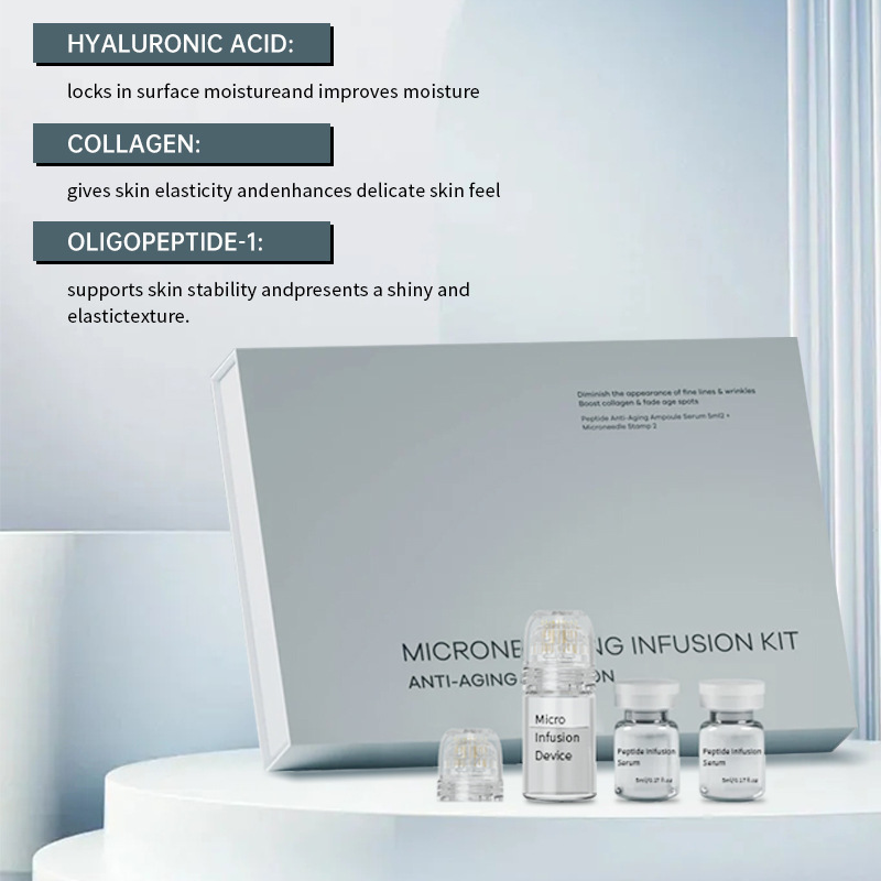 跨境 Microneedling Infusiong Kit紧致细纹安瓶套装微针多肽精华|undefined