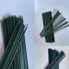 花杆2号胶包仿真花枝配件手工diy花艺杆子铁丝绿色仿真花材料批发