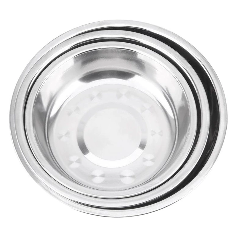 304 Диск Из Нержавеющей Стали Оптовая Утолщенная Круглая Тарелка Коммерческий Отель Столовая Кухонная Плита Из Нержавеющей Стали