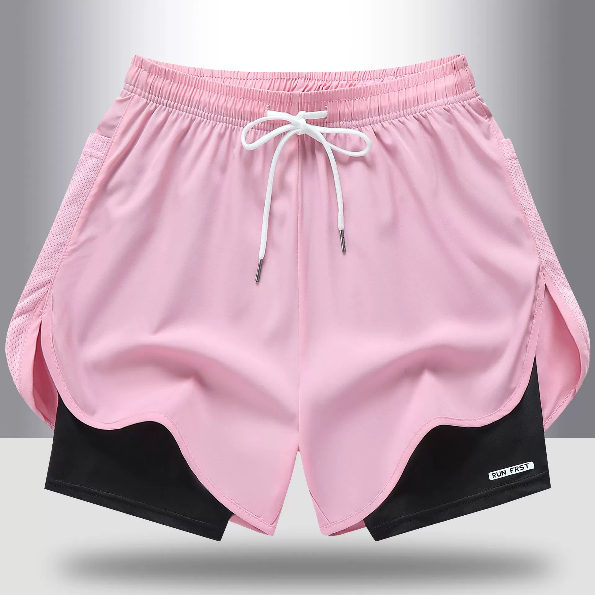 【Европейский размер】Летние спортивные брюки-двойка (фальш-двойка) для мужчин и женщин, быстросохнущие брюки для бега на открытом воздухе, дышащие, простые и повседневные для мужчин.