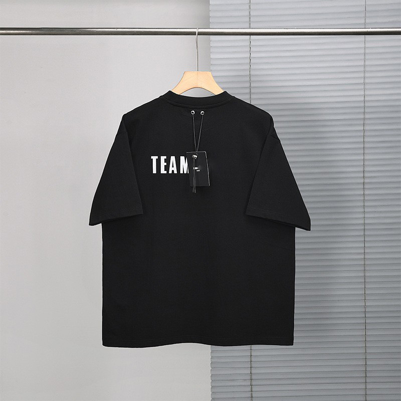 320g a generation of hair Wang Jiaer with heavy reflective letters crew neck loose men and women couples short sleeve T-shirt men