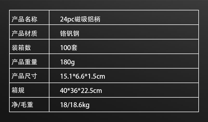 螺丝刀套装24合一