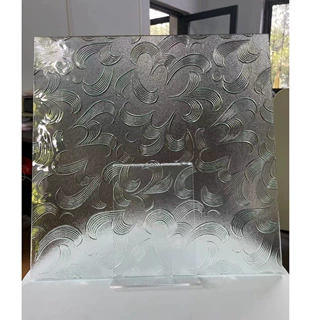 3-8mm 五月花压花玻璃 普白超白可选 玄关屏风定制 透光不透人