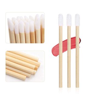 Wholesale Disposable Bamboo Lip Brush Wooden Lip Brush Portable Style Lip Brush Lip Makeup Lipstick Brush Mousse Brush