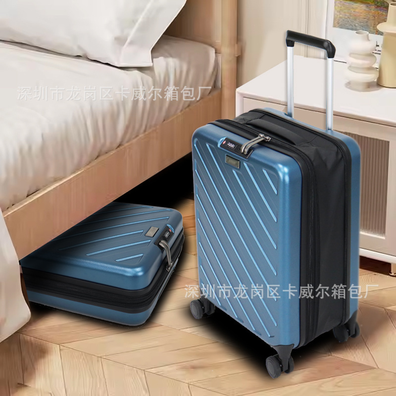 20inch Foreign Trade Suitcase Foldableing Suitcase Trolley Case Ultra-Thin Tsa Lock Logo Waterproof Super High Expansion