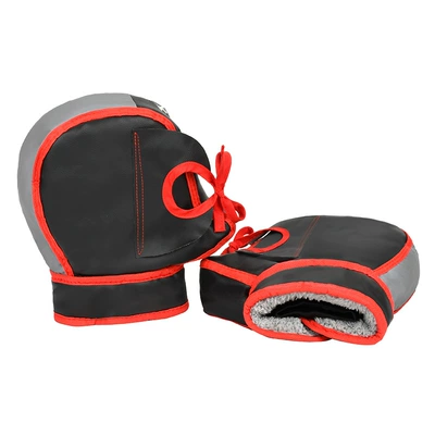 Motorcycle Handle Cover, Folding Electric Vehicle Winter Fleece-Lined
