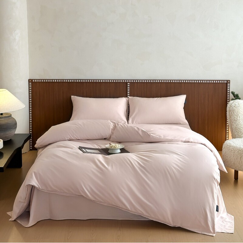 New solid color all-cotton high-thread-count long-staple cotton thickened brushed four-piece set, simple autumn and winter duvet cover, bedspread, and fitted sheet wholesale New solid color all-cotton high-thread-count long-staple cotton thickened brushed four-piece set, simple autumn and winter duvet cover, bedspread, and fitted sheet wholesale