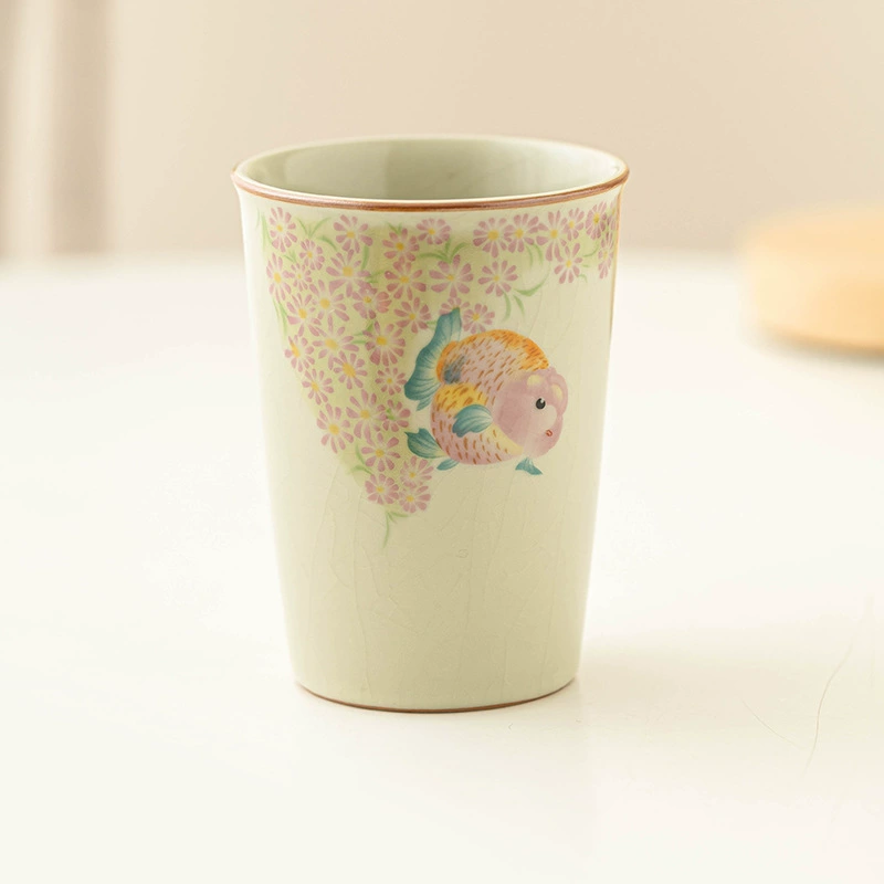 Производитель Ru Килн Китайская чашка мастера Personal Tea Set Kwalker для заваривания чая, поднимать стиль в чайном деле, чашка высокого класса керамическая кола чашка