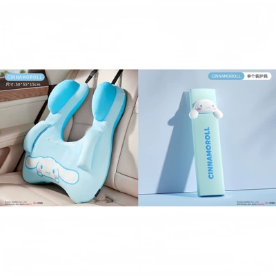 Sleeping Gadget Car Rear: Headrest - big-eared-dog-pillow-leather-shoulder-pad-set