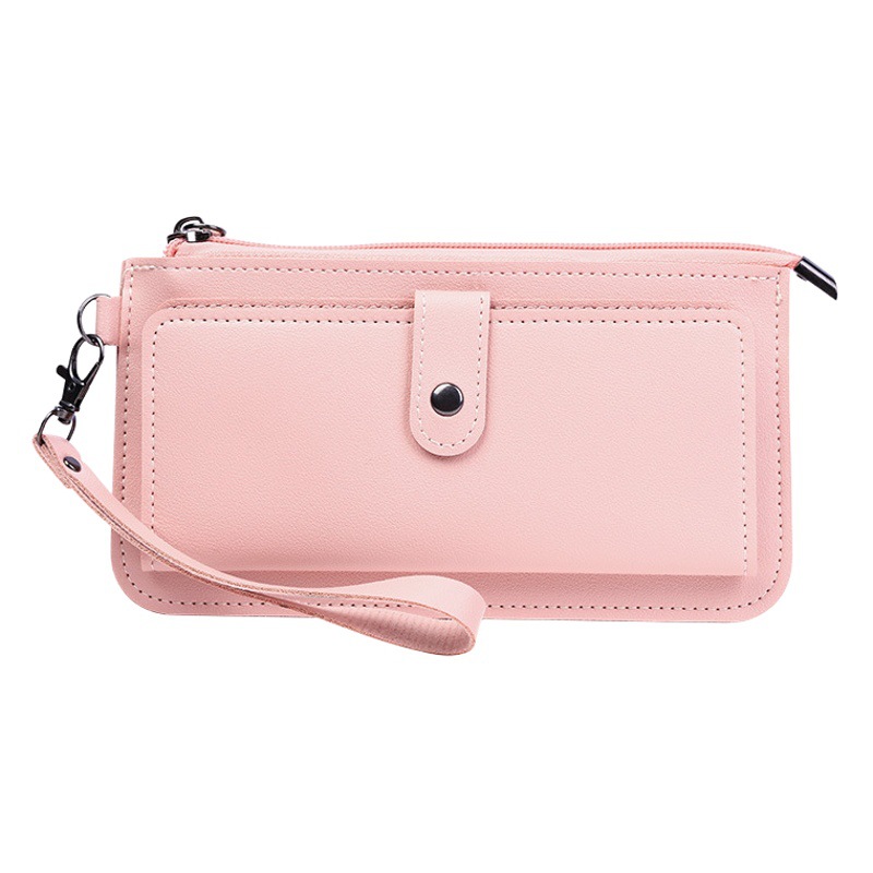 2021 nueva bolsa de mujer larga cartera multifuncional multi-Tarjeta cremallera hebilla titular de la tarjeta de estudiante embrague