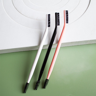 Double-headed eyelash brush eyebrow brush folding angle spiral brush dual-purpose brush multifunctional portable eyebrow brush travel supplies