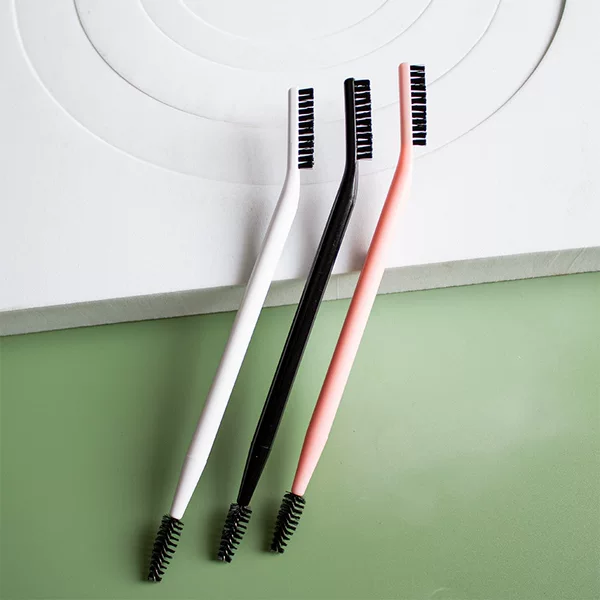 Double-headed eyelash brush eyebrow brush folding angle spiral brush dual-purpose brush multifunctional portable eyebrow brush travel supplies