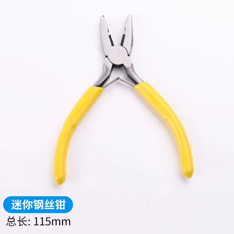 Yellow small handle, pliers, set, handmade