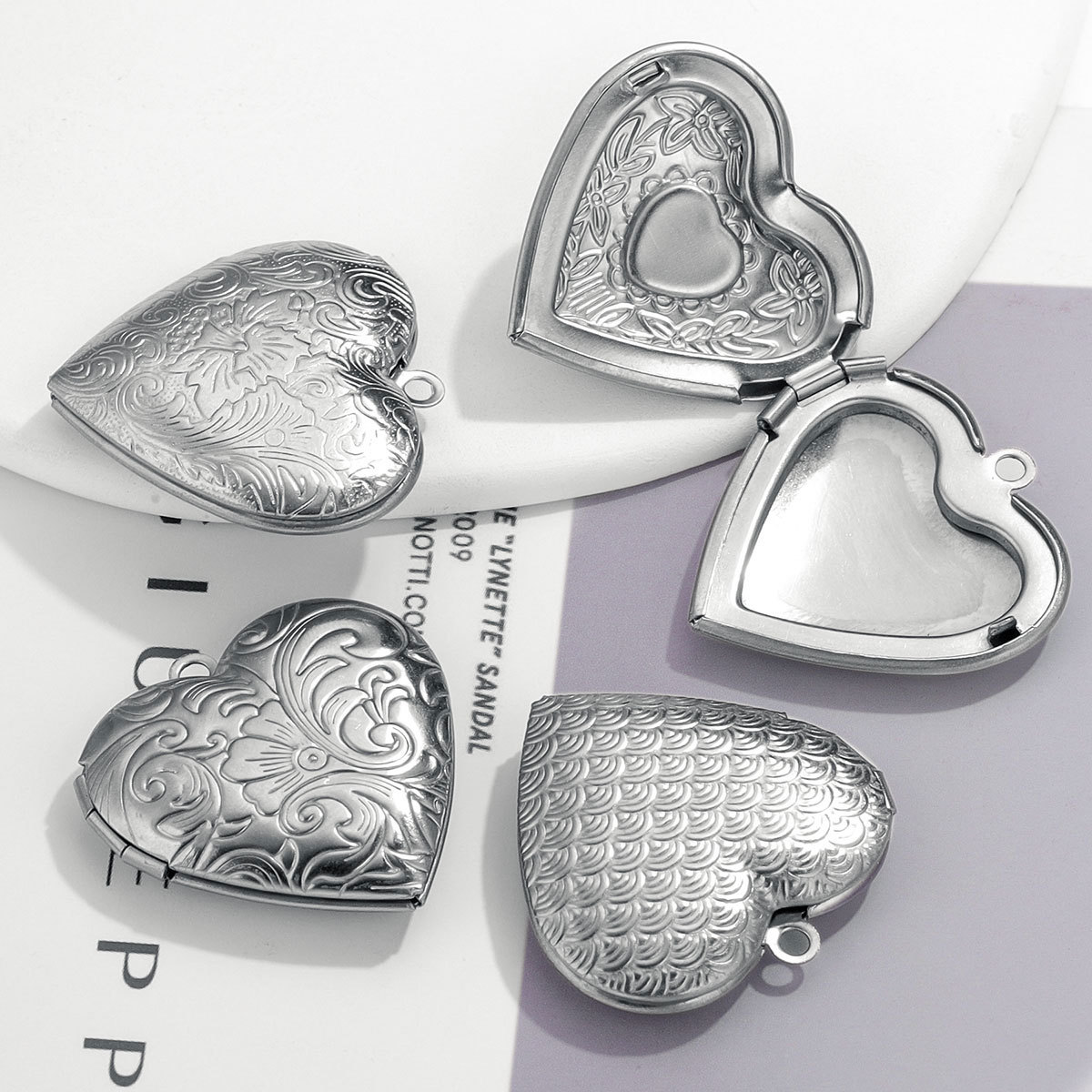7g Weight PVD Coated Gold Plating Process 5 PCS/Package 27*29mm Stainless Steel PVD Coated Real Gold Plated Heart Shape Polished Pendant DIY Jewelry Accessories