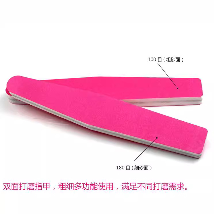 2017 Nuevo color fluorescente esponja frote tira engrosada Algodón elástico pulido lima de uñas muestra