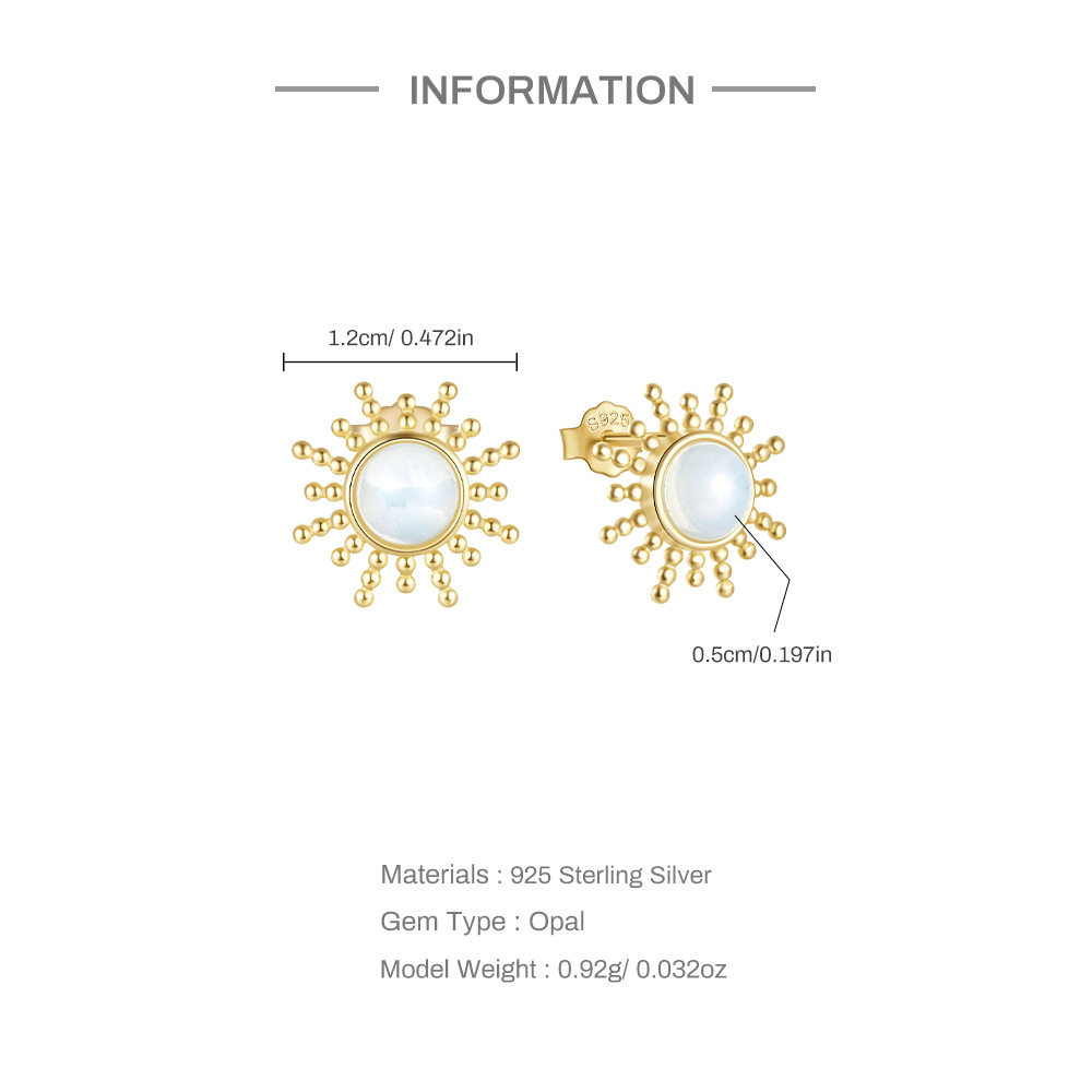 2g Weight Ear Studs Classification 1 Pair Quantity Daily Occasion 925 Sterling Silver Material Geometric Pattern Women's Gender Plating Design Simple Style Style 1 Pair 925 Sterling Silver Geometric Ear Studs 5