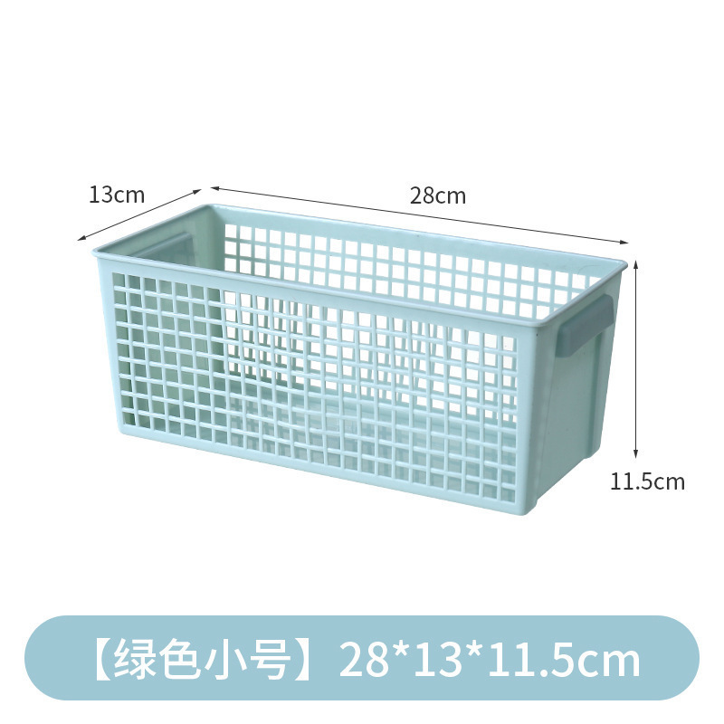 Cesta de almacenamiento de escritorio Almacenamiento de refrigerios cesta de almacenamiento rectangular hueca caja de almacenamiento cesta de plástico cesta de almacenamiento