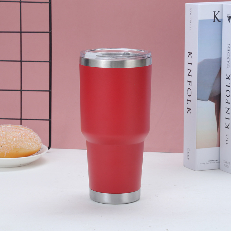 Taza de aislamiento transfronteriza 30OZ taza de hielo de doble capa de acero inoxidable taza de automóvil de gran capacidad taza de cerveza fabricante de origen rociado
