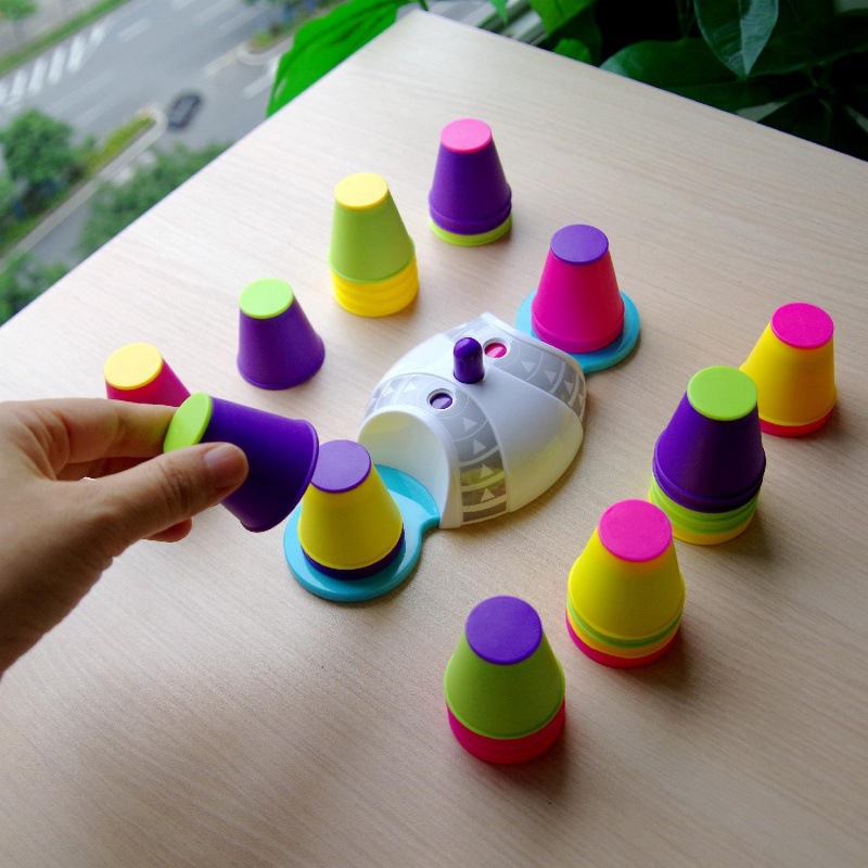 Stacks of Cup Attention Toys increase logic kindergarten board role-playing games Parenting interaction children Puzzle thinking train