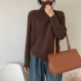 高领秋冬宽松套头毛衣