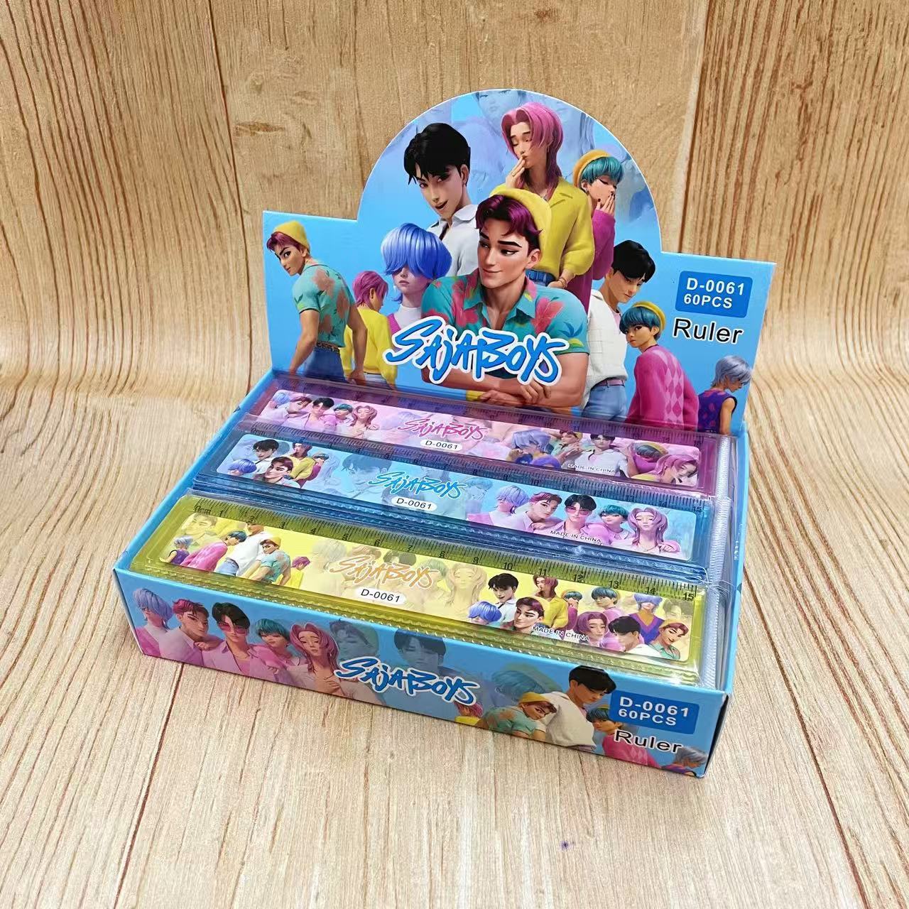 마녀사냥단 자 창의 아크릴 투명 15cm 물결자 학생용 직선자