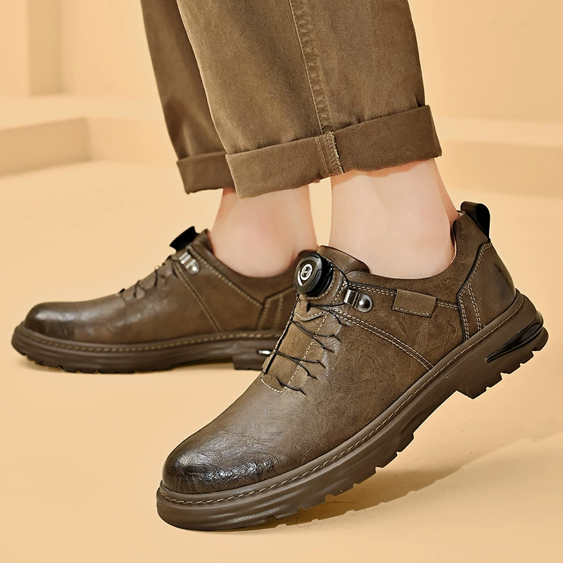 Trend shoes English style for leather shoes, demi-season footwear for leisure, British style, plus size