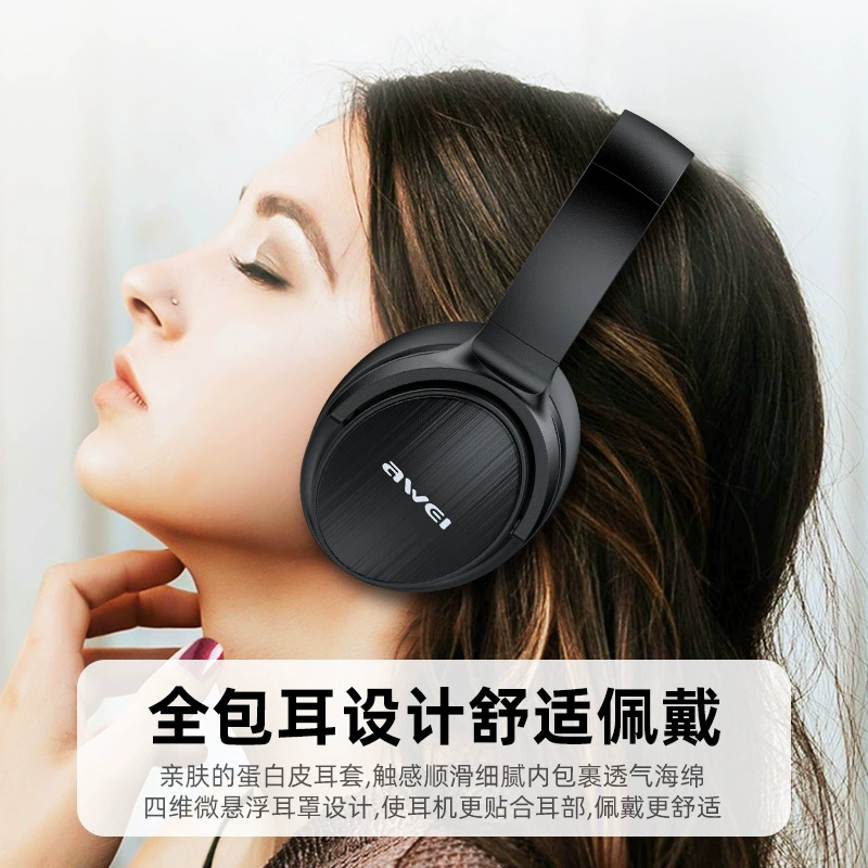 Объемные наушники с bluetooth, звуковая система