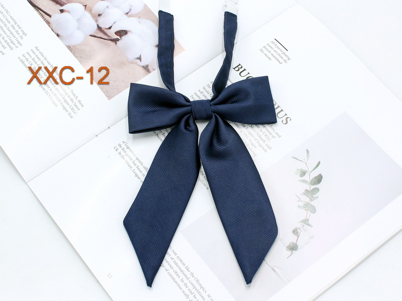 Fabricante spot sarga pajarita femenina estilo coreano color sólido pequeño cuello de mango largo traje de marinera uniforme JK pajarita