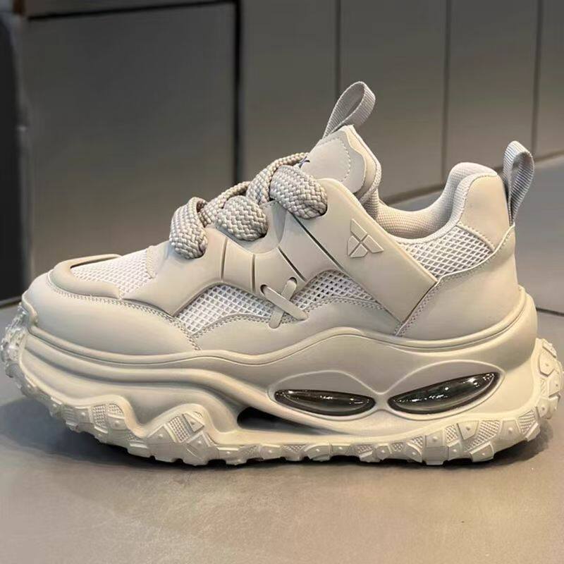 Giày thể thao nam lưới thoáng khí đế dày 3 cm kiểu sneaker năng động — YC512 màu trắng, YC512 màu đen chi tiết 6