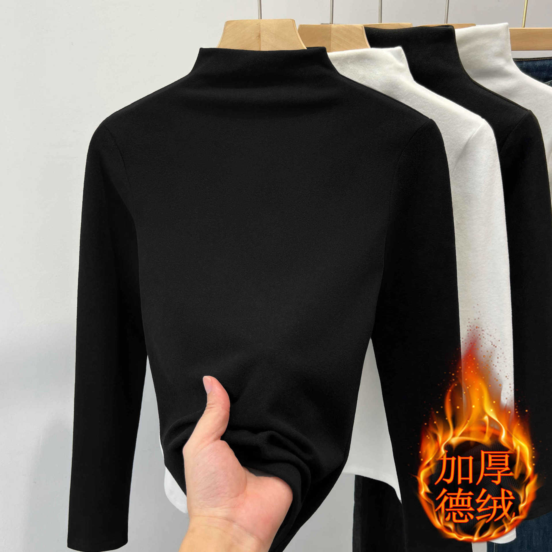 블랙 [하프 터틀넥]