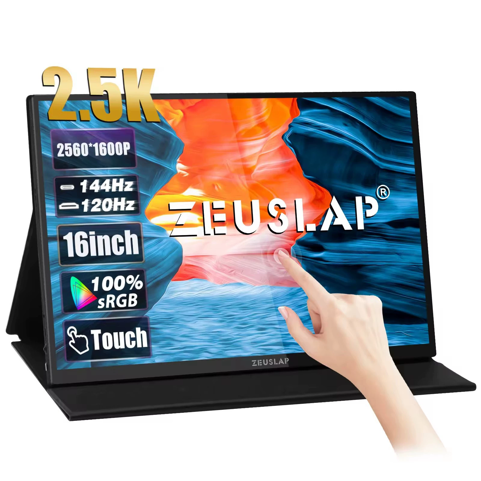 ZEUSLAP Портативный дисплей 2560*1600 ps4 дисплей компьютер и двойной экран 144Hz Naei HD версия