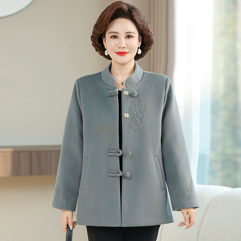 Мама среднего возраста куртка новый китайский стиль женская весенняя ветровка куртка 40-50 лет мама одежда весна и осень тонкая