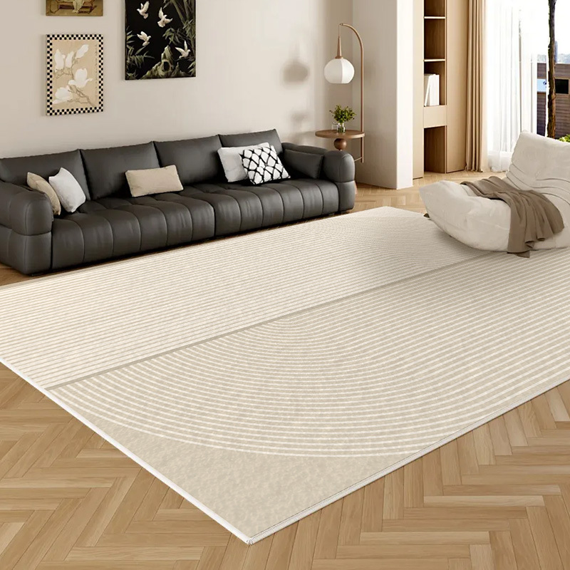 Alfombra sala de estar dormitorio crema viento color sólido impermeable alfombra resistente a la suciedad sofá mesa de té antideslizante impermeable antiincrustación image 6