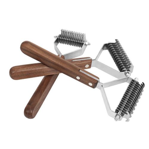 Pet comb walnut open-knot comb to remove floating hair and unknot comb cat comb to remove hair cat and dog comb