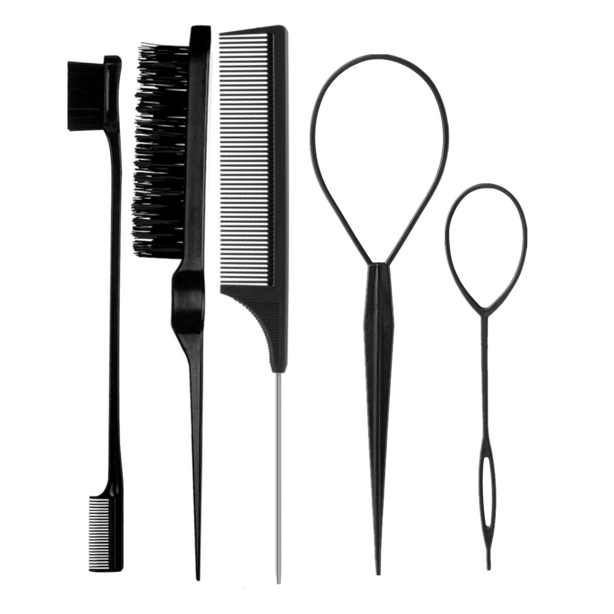 Черная плоская расческа набор из 5 шт.