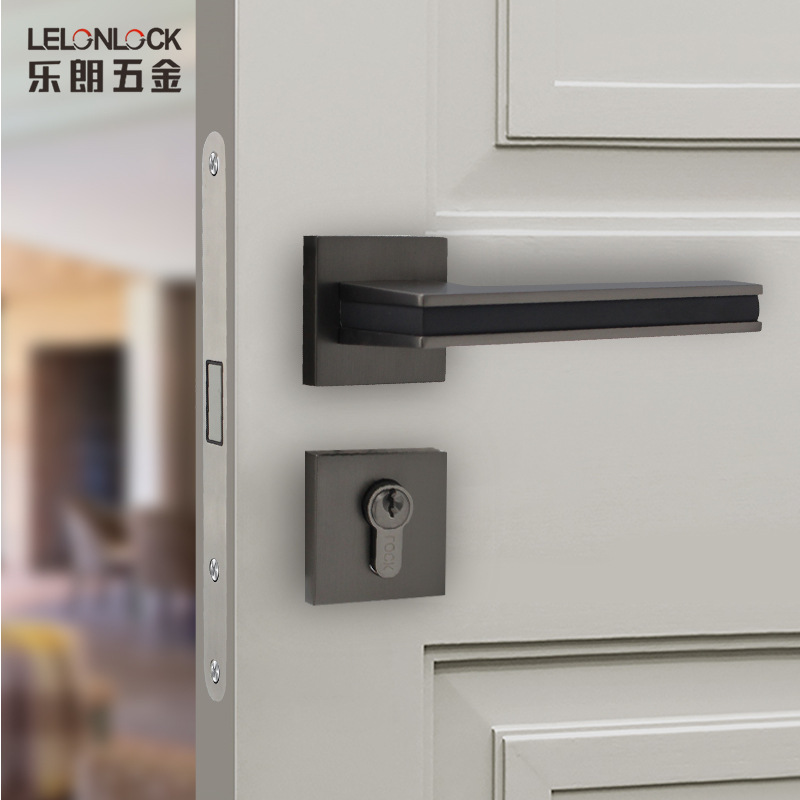 Personalizada nueva cerradura interior china aleación de zinc cerradura de mango sólido cerradura de madera doméstica cerradura mecánica