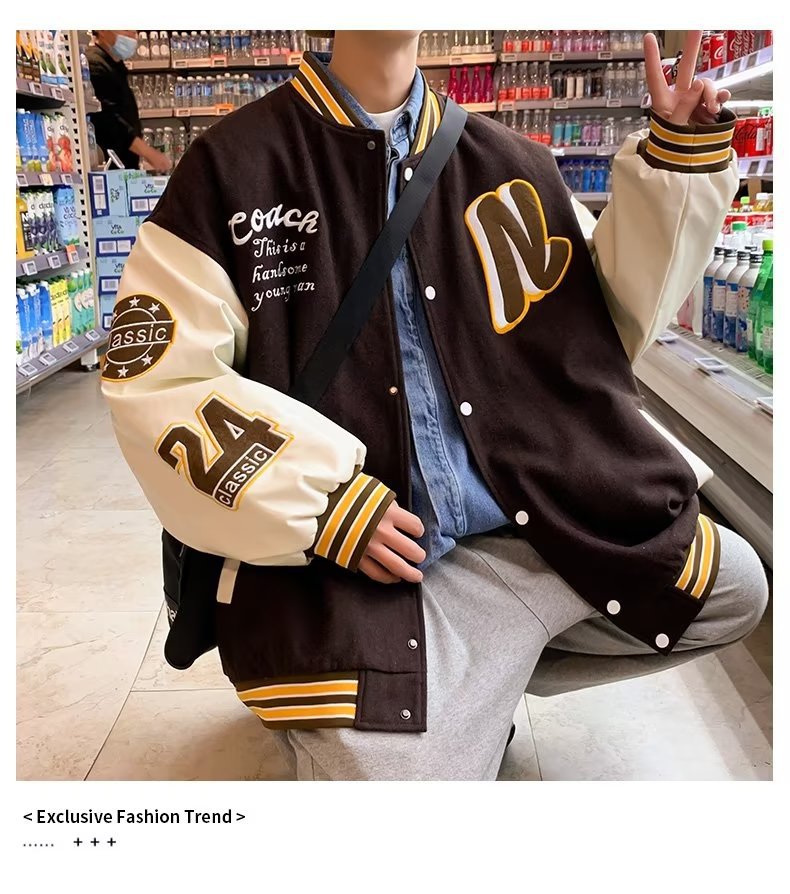 Giacca baseball uomo stile casual per primavera e autunno_voghion.com