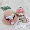 Three dimensional cute cartoon plush toy, children's bag, hat, set for boys and girls, 2021 collection