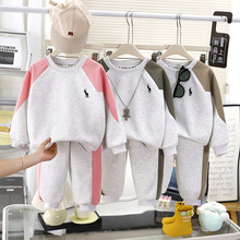 儿童春秋款棉套装男女童秋冬洋气男孩秋装卫衣两件套中大童衣服