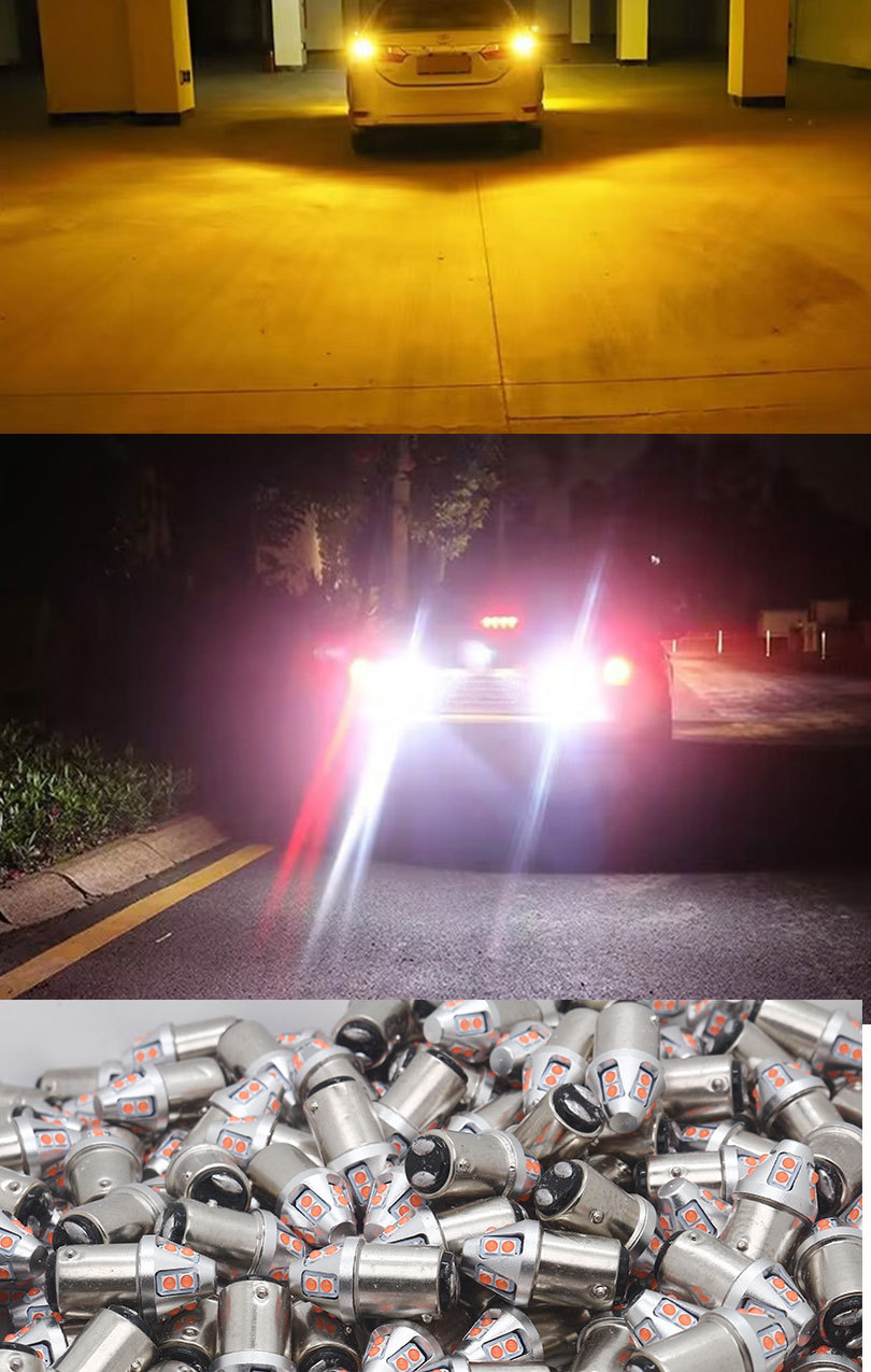 New car led bright constant current wide voltage 3030 10SMD 1157 brake light 1156 turn signal reversing light