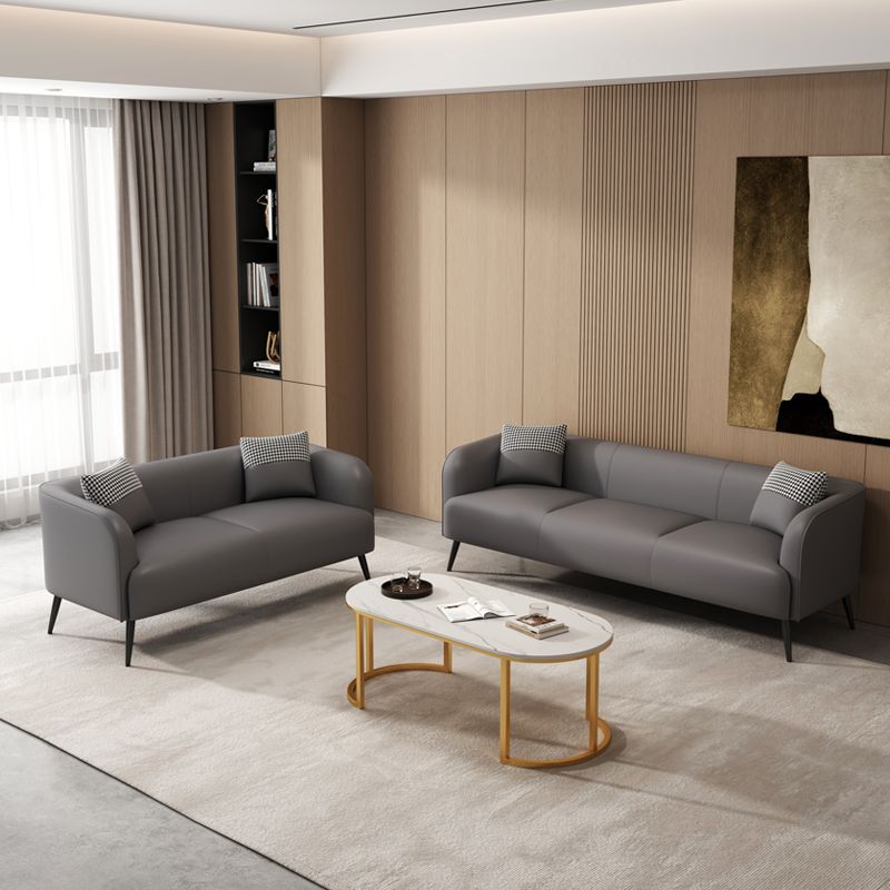 Cat Scratch Leather Sofa Small Apartment Nordic Double Two or Three Person Living Room Rental Apartment